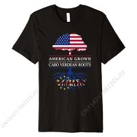 American Grown With Cape Verdean Roots - Cape Verde Premium T-Shirt Cotton T Shirts For Male Comics Men Tees Discount Custom