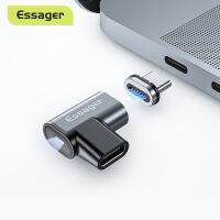 Essager 100W ชนิด C USB อะแดปเตอร์แม่เหล็ก USB แม่เหล็ก3.1แม่เหล็ก USB C เป็น Type-C ตัวเชื่อมต่อตัวแปลงตัวผู้สำหรับโปรพีซี Ipad Macbook