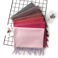 2022 Winter Women Scarf Fashion Solid Soft Cashmere Scarves for Lady Pashmina Shawls Wrap Blanket Bandana Female Foulard Tassel2023