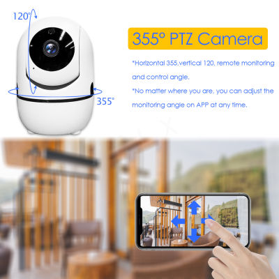 1080P Mini PTZ IP Camera 5G WiFi Indoor AI Tracking Video Surveillance Camera Two Way Audio Security Camera Alexa Baby Monitor