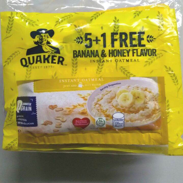 Quaker Instant Oatmeal 33g Banana And Honey Flavor Sold By 5 S 1 Free Lazada Ph