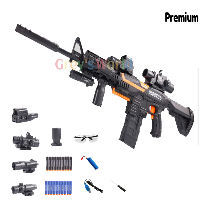 [Grey's World]M416 Blaster Electric Nerf Rifle Machine Guntoy, 104cm ...