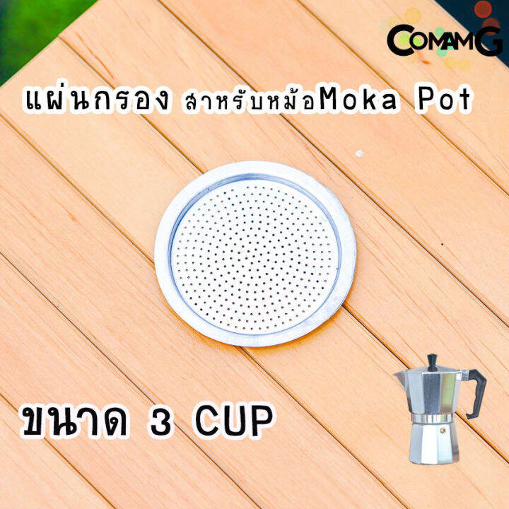 อะไหล่moka-pot-แผ่นอลูมิเนียมกรองกาแฟ-แผ่นกรองสำหรับหม้อmoka-pot-แผ่นเหล็ก-อะไหล่แผ่นกรองโมก้า-พ็อต