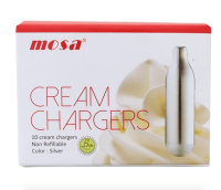 Mosa Whipped Cream Charger หลอดเติมก๊าซวิปปิ้งครีม 1 กล่อง (10ชิ้น) 1610-022