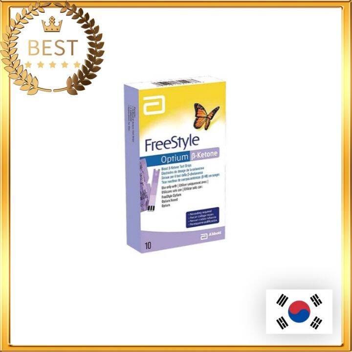 [Abbott] FreeStyle Optium BKetone Strips 10s│Free style Blood Glucose Test Tester Monitors