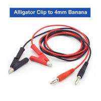 【YY】1M 4mm Banana Plug Alligator Clip Test Cable Probe Multimeter Double Ended Crocodile Electric Wire