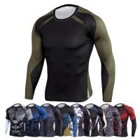 NEW 2021 Running training compression Shirt Men T-shirt Long Sleeve Shirts Gym Sport Shirt tops tees футболка мужская