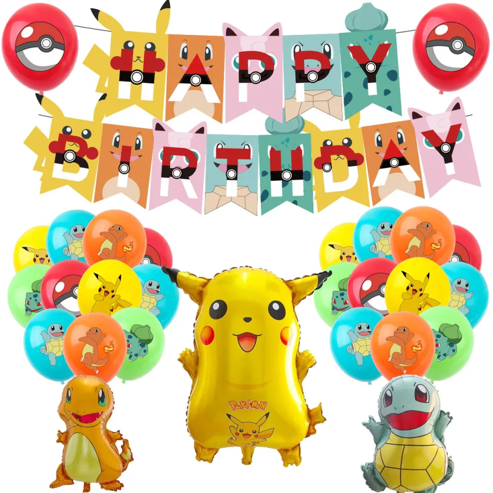 Pokemon Birthday Party Supplies Pikachu Party Decorations Foil