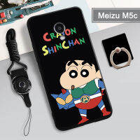 เคสนิ่มสำหรับ Meizu M5C พิมพ์ลายคลุมทั้งหมดกล่องเคสโทรศัพท์ฝามีที่ถือวงแหวนโทรศัพท์และเชือก