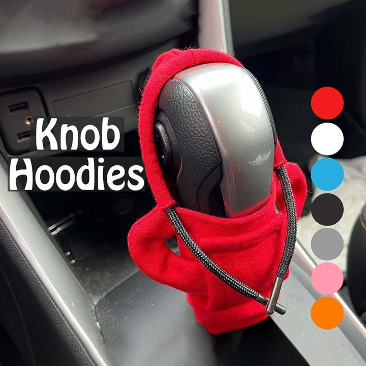 8jia8hao-ของใหม่-ตลกๆ-สร้างสรรค์และสร้างสรรค์-เสื้อกันหนาวหมวกลูกบิด-ภายในรถภายใน-ฝาครอบลูกบิดมีฮู้ด-การเปลี่ยนเกียร์