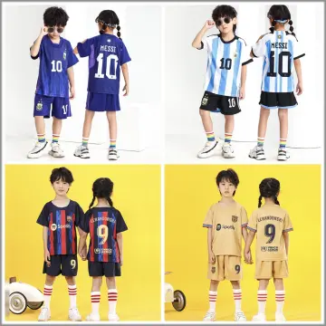 No.30 Messi Football Jersey Suit Kids Soccer Training Uniform Outfit 