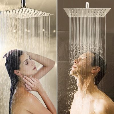 4/6/8 Inch Large Square Shower Head Stainless Steel High Pressure Shower Head Chrome Bathroom Accessories Water Saving Shower Showerheads