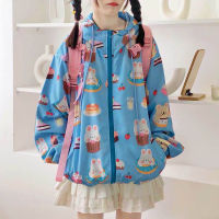 Joinyouth Kawaii Women Clothes Hooded Long Sleeve Hoodies Japanese Cute Sweatshirt Outwear Print Loose Sweet Student Tops