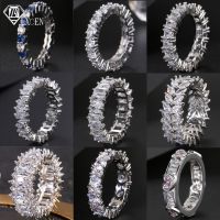 Fashion Luxury Multicolor Charm Zircon Wedding Rings for Women Round Square Stone Party Ring Jewelry Bague Femme