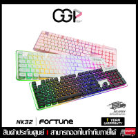 ?คีย์บอร์ดเกมมิ่ง?Nubwo NK-32,NK-032 Black/White/Pink Edition Fortune Keyboard Gaming คีย์บอร์ดมีไฟ คีย์บอร์ดเกมส์ ประกันศูนย์ไทย