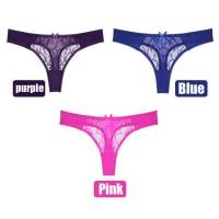 3Pcs/set Julexy New Arrivals Sexy Lace Thong Woman Hollow out Solid Women Panties S M L XL Women Underwear