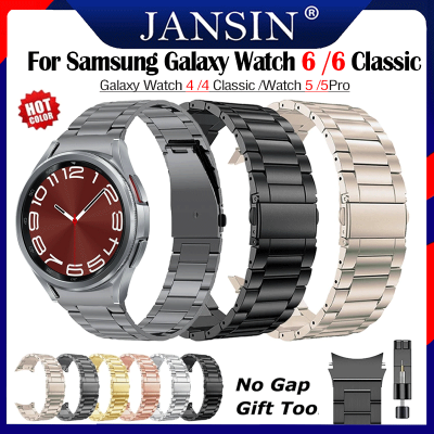 สาย for Samsung Galaxy Watch 6 Classic 43mm 47mm 4 Classic 42mm 46mm สายรัดสแตนเลสของ สำหรับ For Samsung Galaxy Watch 6 5 4 นาฬิกาอัจฉริยะ 40mm 44mm สายนาฬิก Galaxy Watch 5 Pro 45mm