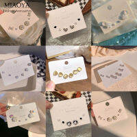 MIAOYA Fashion Jewelry Shop ต่างหู 3 คู่สำหรับผู้หญิง ชุดเครื่องประดับแฟนซีสำหรับนักเรียน ของขวัญวันเกิดที่สวยงาม