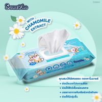 Surepad Dog Wipes แผ่นเปียกเช็ดสุนัข ทิชชู่เปียกสุนัข แผ่นใหญ่ ไม่มีพาราเบน ไม่มีแอลกอฮอล์ 70แผ่น/ห่อ[SP71]