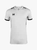 WARRIX SPORT เสื้อฟุตบอลพิมพ์ลาย WA-1542-WA (สีขาว-ดำ)