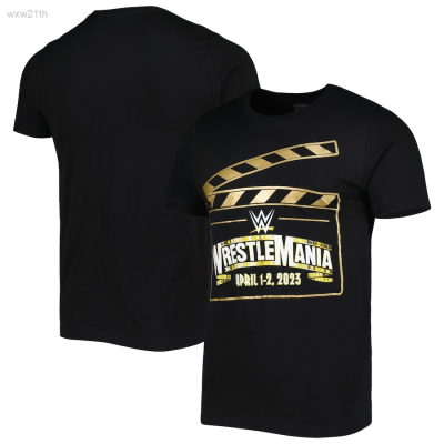 2023 T-shirt with Wrestling Logo Wrestlemania 40 Black, Mens 39. Unisex