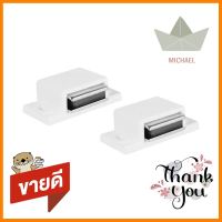 กันชนแม่เหล็ก พร้อมสกรู BY TORA สีขาวMAGNETIC CATCH WITH SCREWS BY TORA WHITE **ขายดีที่สุด**