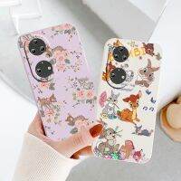 Nana Ko Electronton เคสสำหรับหัวเหว่ย P50โทรศัพท์,P30 P40 P20 Pro Lite โนวา Y70 5ถึง9 Y6 Y9 Y9A Y9S ดิสนีย์5G Fawn Bambi น่ารักปลอกเชือกน้ำ