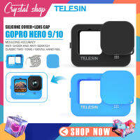 เคสซิลิโคน Gopro 10/9 Telesin รุ่น GP-HER-041-BK ฝาปิดเลนส์ Silicone Cover+Lens Cap Case  สายคล้องมือ+ฝาครอบเลนส์