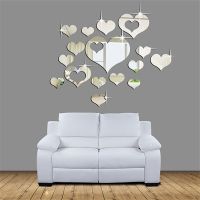 15 Pcs 3d Mirror Wall Sticker Room Background Diy Mural Decal Decoration Muursticker Removable