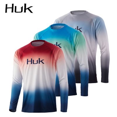 【YF】 HUK Fishing Shirts Long Sleeve Sun Dresses Uv Protection Jersey Upf 50 Clothes Breathable Angling Clothing Camisa Pesca