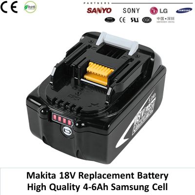 Makita Battery Replacement 18V BL1840B, BL1860B แบตเตอรี่ใช้กับเครื่องมือไร้สาย Makita (แอมป์แท้)
