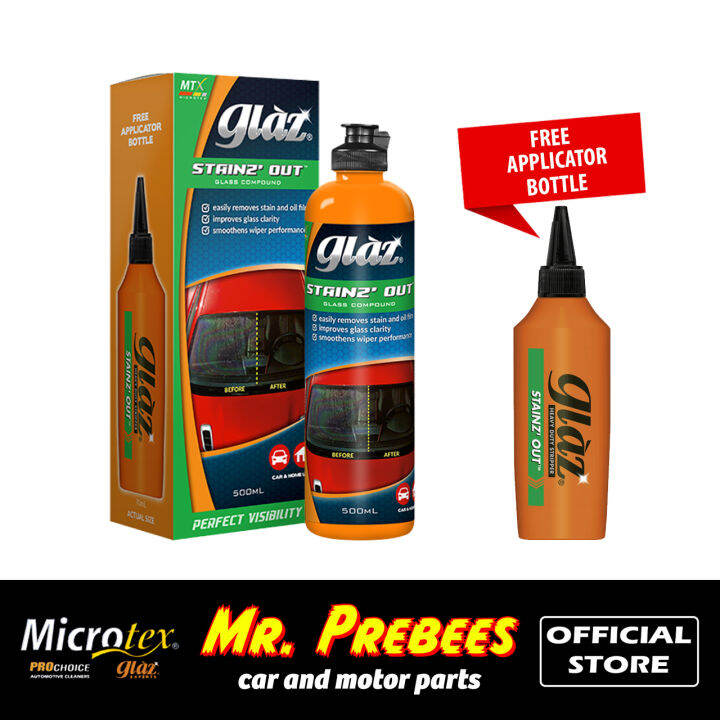 GLAZ Stainz Out Glass Compound (with free applicator bottle) Lazada PH