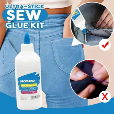 New Ultra-stick Sew Glue Durable Stitch Liquid Sewing Glue Universal for Fabric PVC Glue Adhesives Sealers Hardware Improvement