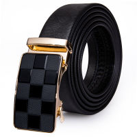 NEW Luxury Leather Mens Belt for Men 2020 Fashion Designer Buckle Belt Automatic Ratchet Waist Belt Black Jeans Strap