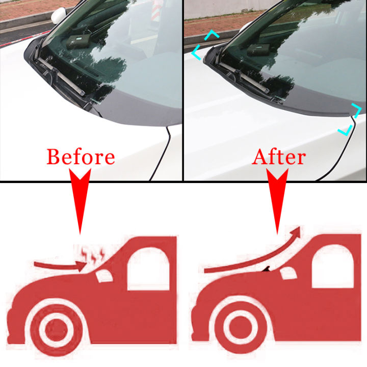 รถแถบซีล-windshied-สปอยเลอร์ฟิลเลอร์ปกป้องขอบ-weatherstrip-แถบสติ๊กเกอร์อุปกรณ์รถยนต์สำหรับโตโยต้าไฮแลนเดอ2018-2022