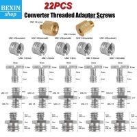 ตัวแปลงเกลียวอะแดปเตอร์ตัวผู้ตัวเมีย1/4นิ้วถึง3/8นิ้วชุดอุปกรณ์เสริมสำหรับสตูดิโอถ่ายภาพสกรูสำหรับแฟลชขาตั้งหลอดไฟ