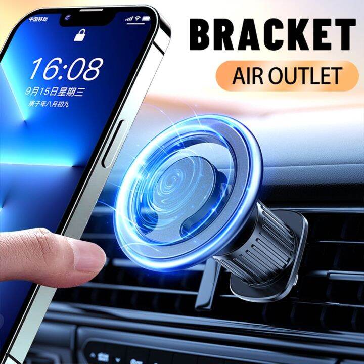 luxury-metal-magnetic-car-phone-holder-for-iphone-12-13-14-pro-max-magsafe-case-360-rotation-phone-mount-support-for-samsung-mi-car-mounts