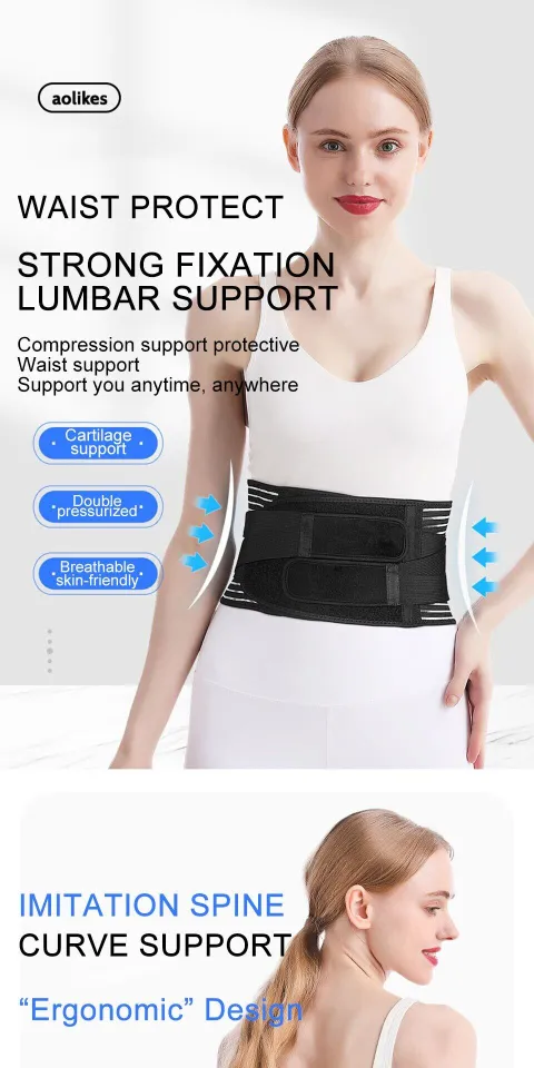 Breathable Air Mesh Back Brace for Men Women Lower Back Pain