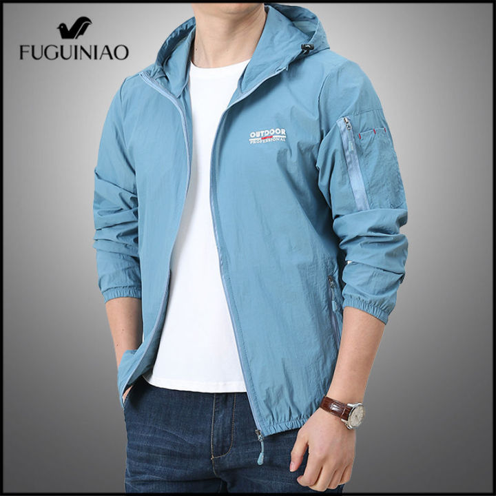 fuguiniao-ฤดูร้อนแจ็คเก็ตบางสนามเดินป่าภูเขาแจ็คเก็ต-windproof-คลุมด้วยผ้าแจ็คเก็ตแห้งเร็ว