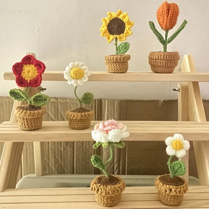 handmade-knitted-flowers-sunflower-artificial-fake-plants-flower-potted-car-ornament-home-decoration-gift-tulip-crochet-hooks