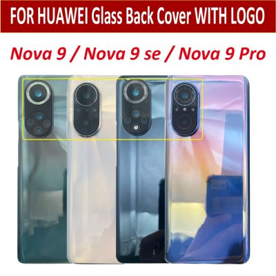 NEW Back Glass Rear Cover With Camera Lens For Huawei Nova 9 / 9 SE / 9 Pro Battery Door Rear Housing Cover Case With Ahesive