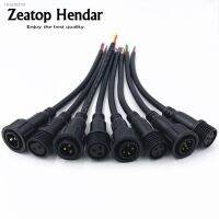 ▪☜ 2Pcs M16 Waterproof 2 3 4 5 Pin IP65 Cable Wire Plug for LED Strips Male and Female Jack 22mm nut Connector 20CM OD 6mm