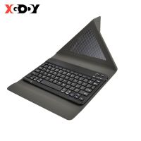 XGODY 10 Inch Tablet Protection Case With English Bluetooth Keyboard Universal Triple Fold Gray for TAB10