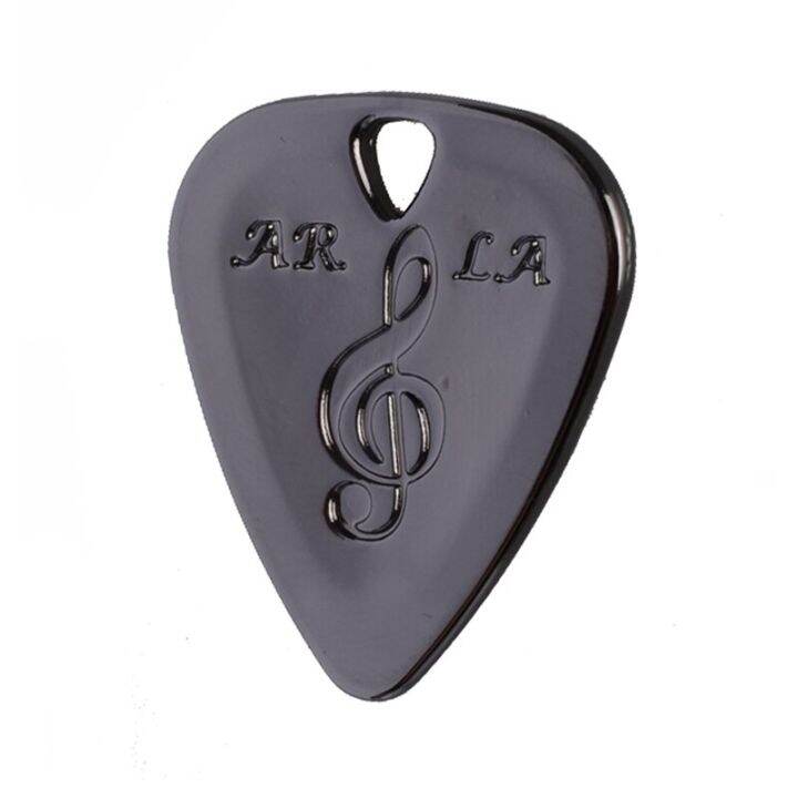 5pcs-1-4mm-to-0-38mm-zinc-alloy-guitar-pick-arc-surface-design-to-anti-skid-five-colour-available