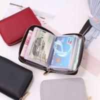 Dompet Tempat Kartu Bisnis Wanita/Pria Casing Merah/Hitam/Abu-abu/Kuning/Biru/Ungu Casing Tempat Kartu Kredit Dompet Kartu Ritsleting 26 Bit