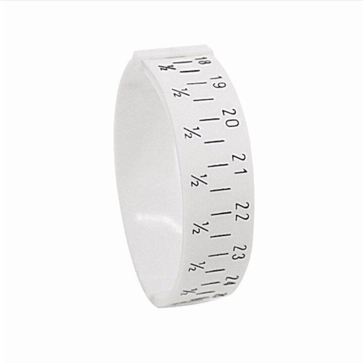 DBP1099 White Gauge Each Sizes Plastic Bangle Jewelry Measure Ring