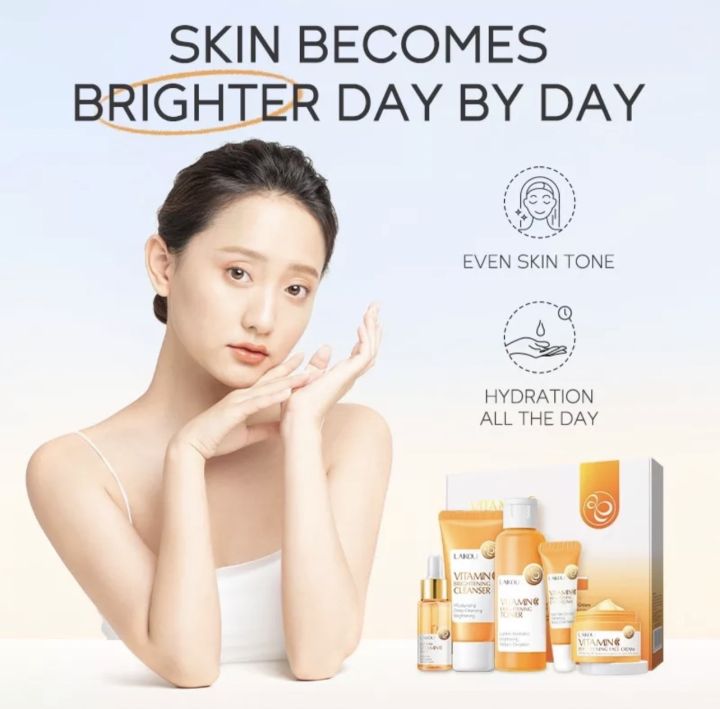 laikou-vitamin-c-brightening-skin-care-set-moisturizing-whitening-anti-aging-5pcs-sets