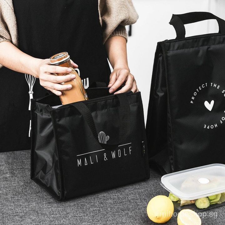 like-activities-อาหารกระป๋องกระเป๋าใส่ข้าวกลางวันสีดำที่มีอยู่กระเป๋าเก็บความเย็นผลไม้อาหาร