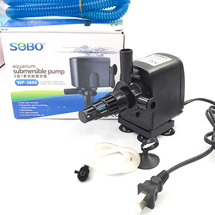 sobo-wp-3880-ปั้มน้ำตู้ปลา-ปั๊มน้ำบ่อปลา-35-w-2500-l-h-ราคาถูก-ปั้มตู้ปลา-ตู้ปลา-ไส้กรอง