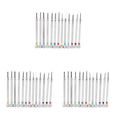 0.6mm-2.0mm 39Pcs New Watchmakers Screwdrivers Set Watch Glasses Flat Blade Assort Slotted Flat Screwdrivers Set